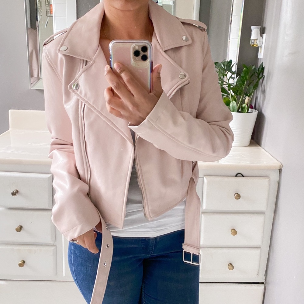 Forever 21 Blush Faux Leather Jacket